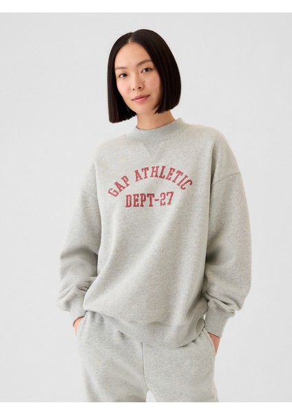 Kadın Gri Gap Logo Bisiklet Yaka Sweatshirt