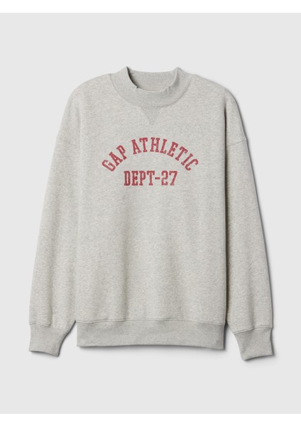 Kadın Gri Gap Logo Bisiklet Yaka Sweatshirt