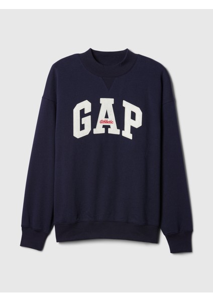 Kadın Lacivert Gap Logo Bisiklet Yaka Sweatshirt