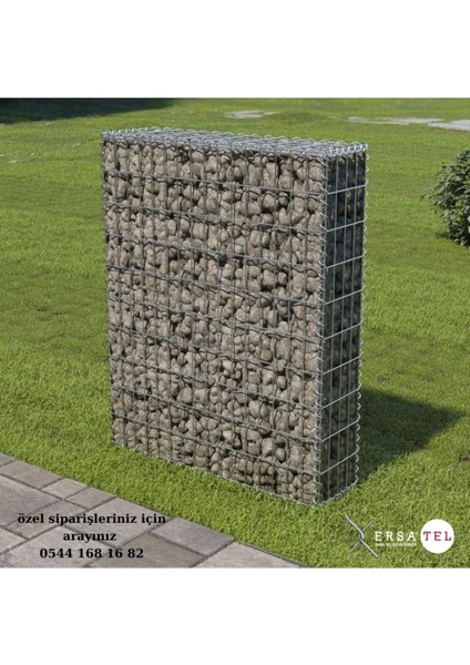 Ersa Tel Çelik Gabion Sepet, Bahçe Dekorasyon, Peyzaj