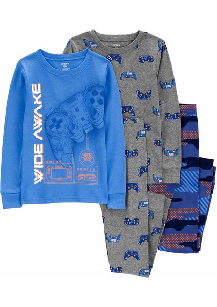 Erkek Çocuk Pijama Set 4'lü Paket