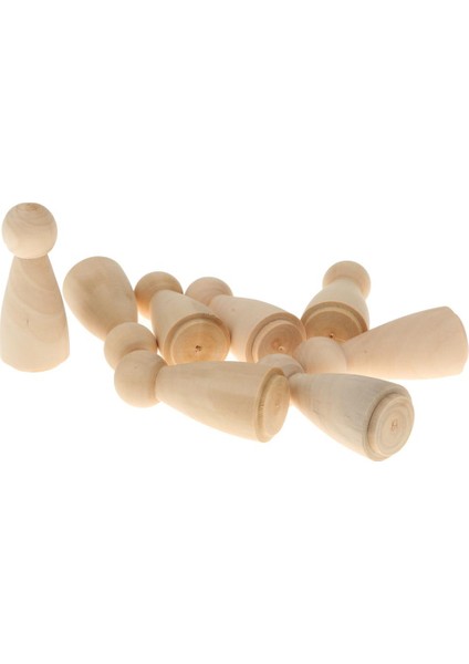 5/10 Boş Ahşap Mandal Insanlar Şekiller Ğı Pasta Üstü 6cm (Yurt Dışından)