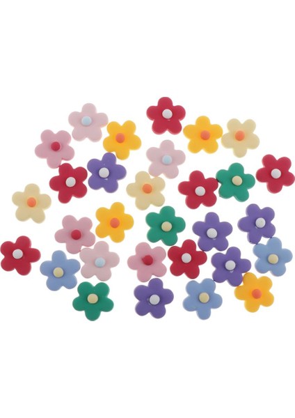 30 Çiçek Reçine Sırtlı Düğ Scrapbook Telefon Süslemeleri (Yurt Dışından)