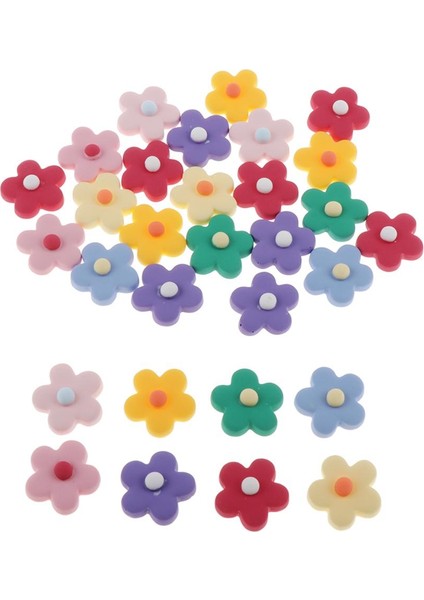 30 Çiçek Reçine Sırtlı Düğ Scrapbook Telefon Süslemeleri (Yurt Dışından) fiyatları