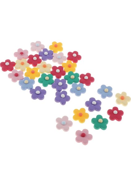 30 Çiçek Reçine Sırtlı Düğ Scrapbook Telefon Süslemeleri (Yurt Dışından) modelleri