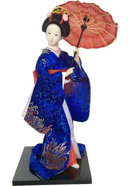 12 Inç Japon Geyşa Japon Geyşa Raf Dekoru Mavi (Yurt Dışından) fiyatları