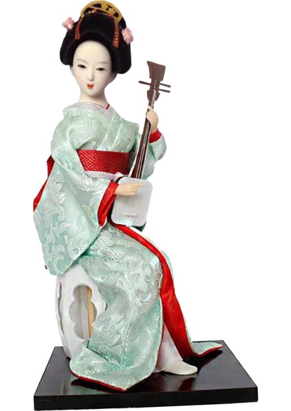 12 Inç Japon Geyşa Japon Geyşa Raf Dekoru Kırmızı ve Açık Yeşil (Yurt Dışından) indirimleri