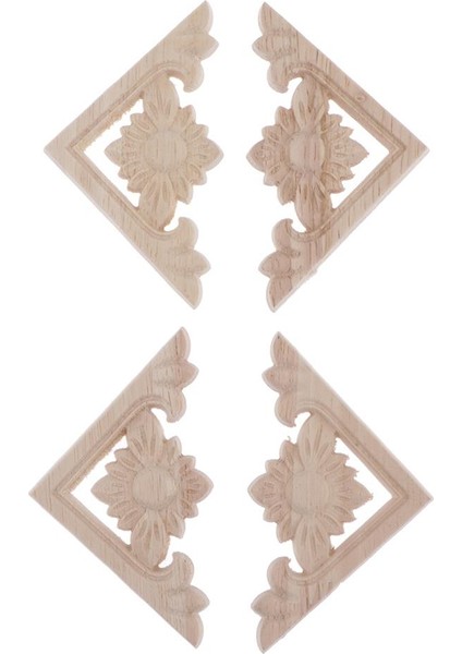 Doğal Ahşap Oyma Boyasız Çı Dekorları 6X6CM 2 (Yurt Dışından) fırsatları