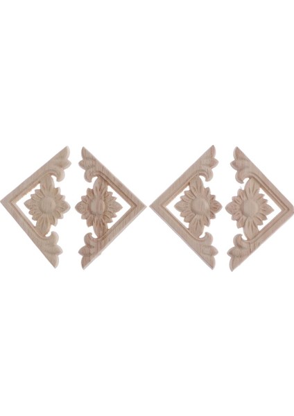 Doğal Ahşap Oyma Boyasız Çı Dekorları 6X6CM 2 (Yurt Dışından) indirimleri