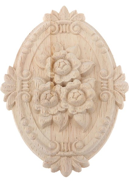 Oval Oymalı Onlay Dekorasyonu Çiçeksiz 13X9CM (Yurt Dışından)