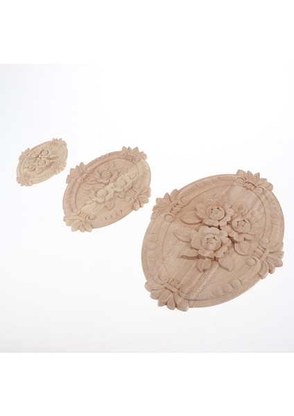 Oval Oymalı Onlay Dekorasyonu Çiçeksiz 13X9CM (Yurt Dışından)