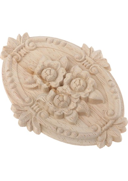 Oval Oymalı Onlay Dekorasyonu Çiçeksiz 13X9CM (Yurt Dışından)