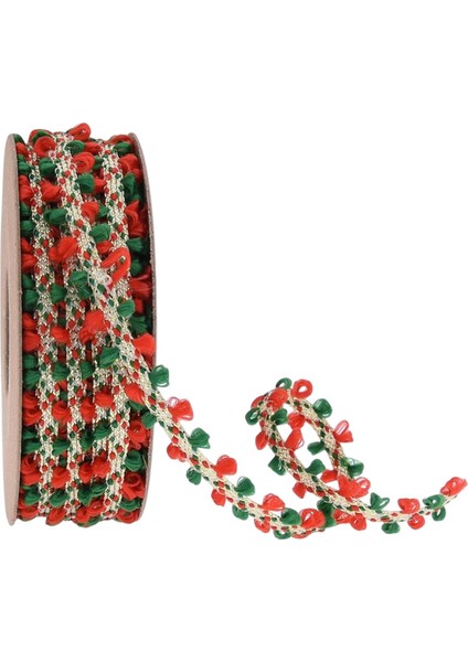 10 Yard Noel Kurdele Dekorasyon Paketleme Ş Saç Kurdeleleri Davetiye Kartı, , Sanatları, Hediye Paketleme, Irmızı Yeş Yard (Yurt Dışından)