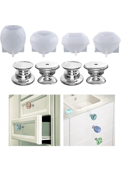 Knobs Dıy Epoksi Reçine Döküm Dolap Mutfak Kapısı Için (Yurt Dışından)