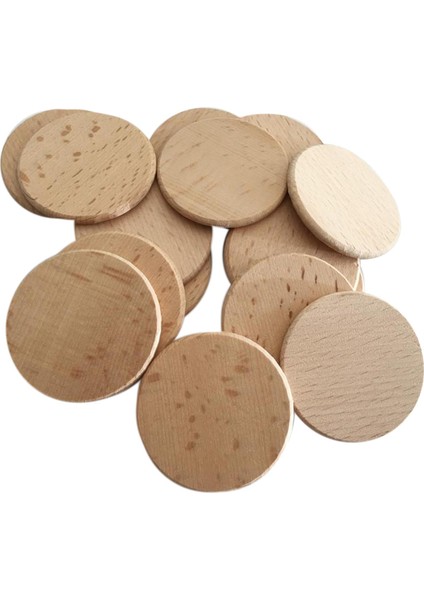 20 Ahşap Bitmemiş Yuvarlak Ahşap Diskler Noel Süslemeleri Yap 3cm (Yurt Dışından)