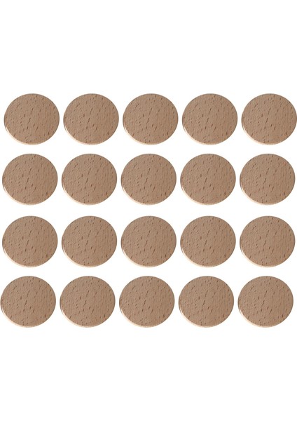 20 Tamamlanmamış Yuvarlak Ahşap Disk, Parçalar 4cm (Yurt Dışından)