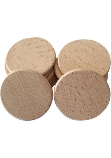 20 Tamamlanmamış Yuvarlak Ahşap Disk, Parçalar 4cm (Yurt Dışından)