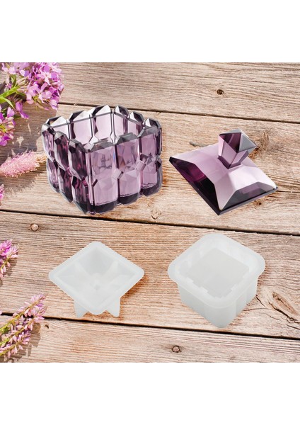 Şeffaf Takı Kapaklı Reçine Yapımı Kalıp Döküm Dıy .2cmx8.2cmx9.6cm (Yurt Dışından)