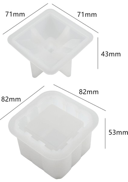 Şeffaf Takı Kapaklı Reçine Yapımı Kalıp Döküm Dıy .2cmx8.2cmx9.6cm (Yurt Dışından)