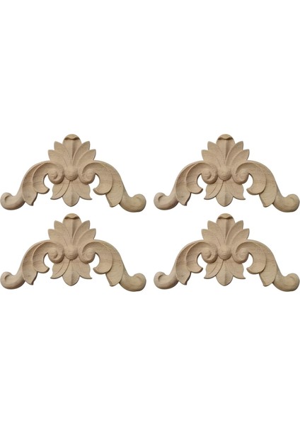 4 Ahşap Aplikler ve Onlays Süsleme Gardırop Dolap 10CMX10CMX0.8CM (Yurt Dışından)