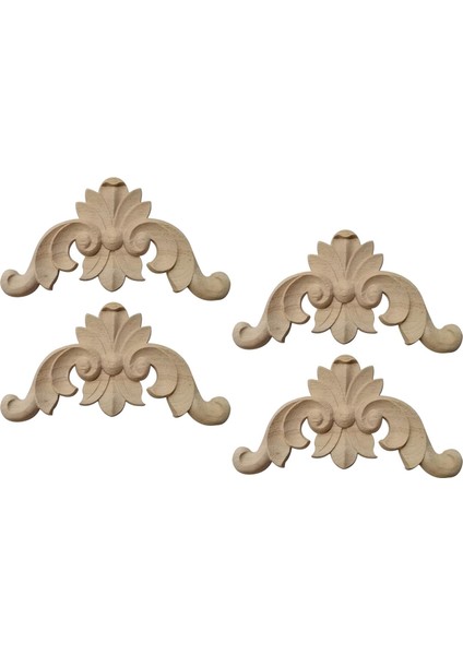 4 Ahşap Aplikler ve Onlays Süsleme Gardırop Dolap 10CMX10CMX0.8CM (Yurt Dışından)