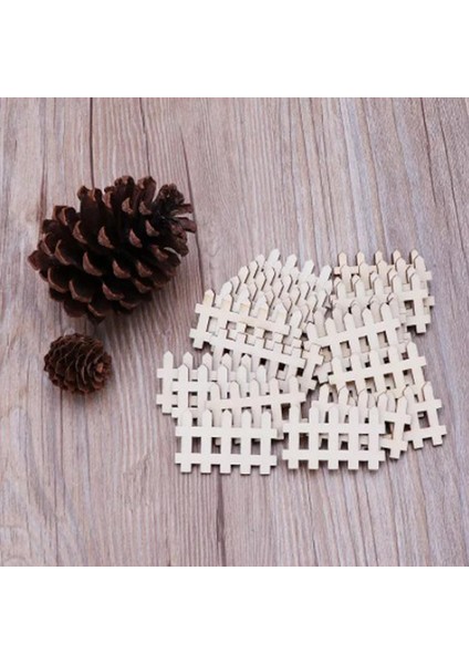 100 Minyatür Çiti Ahşap Çit Sınırı Peri Dekorları 4.9x3.0cm (Yurt Dışından) modelleri