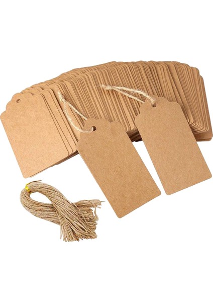100X Boş Kağıt Hediye Kart I Kraft (Yurt Dışından)