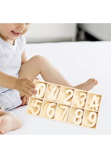 50 Ahşap Rakamlar 0 Ila 9 Öğrenme Ahşap Süslemeler Ahşap (Yurt Dışından) fırsatları