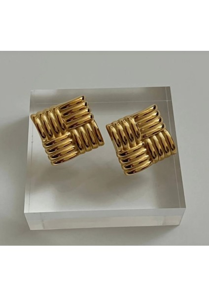 Çelik Gold Hailey Küpe