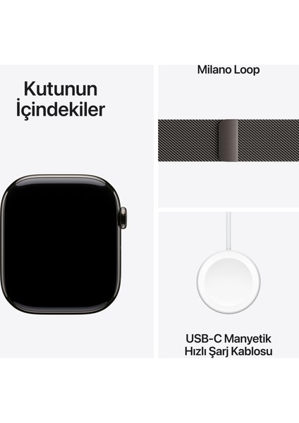 Watch Series 10 GPS + Cellular, 42 mm Arduvaz Titanyum Kasa ve Arduvaz Milano Loop
