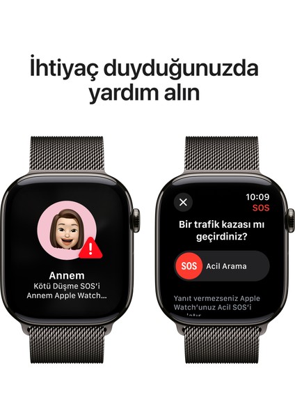 Watch Series 10 GPS + Cellular, 46 mm Arduvaz Titanyum Kasa ve Arduvaz Milano Loop - M/L