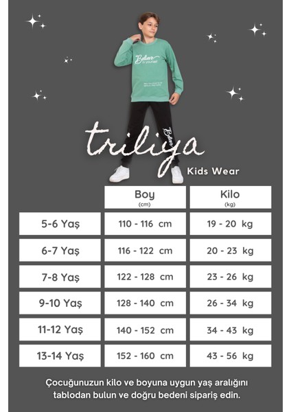 Triliya-Garson Boy Kapşonlu Eşofman Takımı 5-14 Yaş, Lüks Günlük ve Okul, Cepli, Likralı Kumaş fırsatları