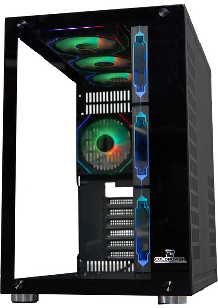 Coldpower Seaview 7x Argb Sessiz Fan Temper Cam 750 Watt 80 Bronze Güç Kaynağı E-Atx Gaming Kasa