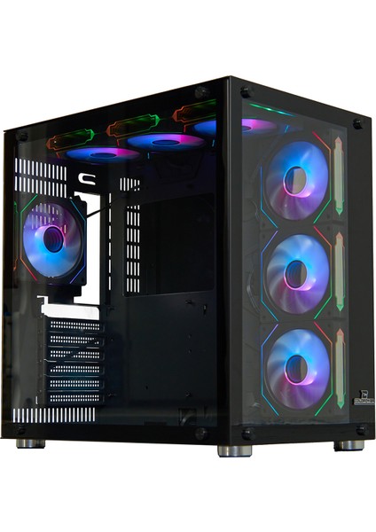 Coldpower Seaview 7x Argb Sessiz Fan Temper Cam 750 Watt 80 Bronze Güç Kaynağı E-Atx Gaming Kasa