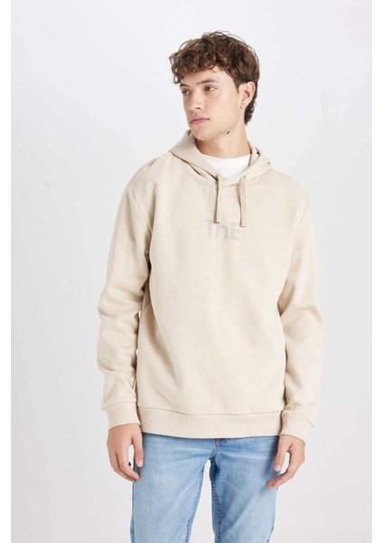 Regular Fit Kapüşonlu Baskılı Sweatshirt Y5286AZ24AU