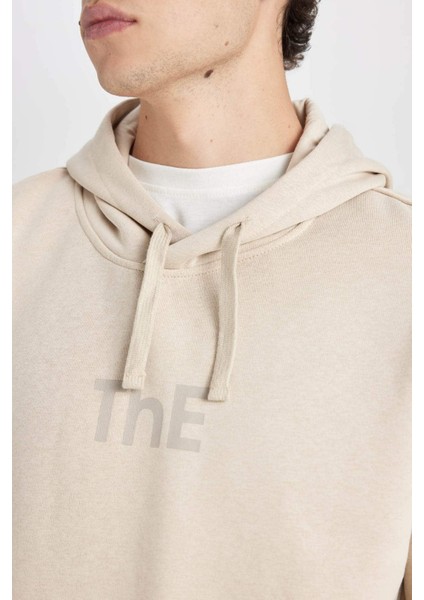 Regular Fit Kapüşonlu Baskılı Sweatshirt Y5286AZ24AU
