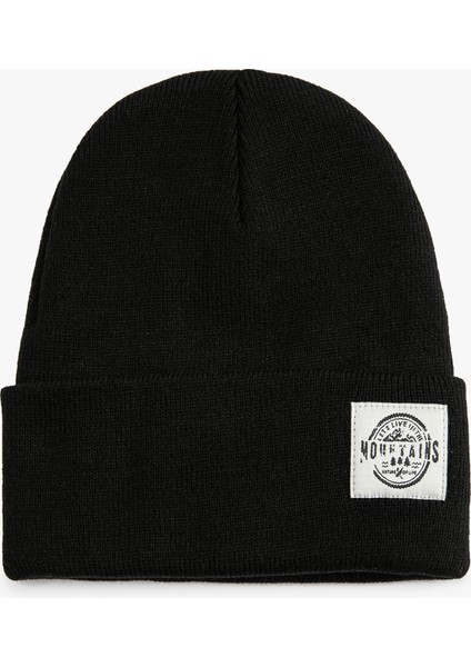 Katlı Bere Baskılı Etiket Detaylı