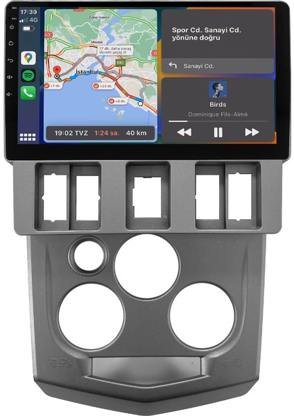 Dacia Logan (2004-2009) Android 14 Multimedya Carplay 9 Inch 4 GB Ram / 64 GB Hafıza Crv-4607Xr
