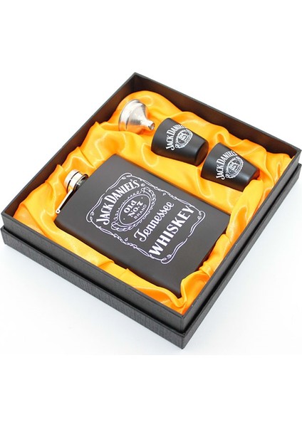2 Bardaklı Jack Daniel Viski Matara Seti