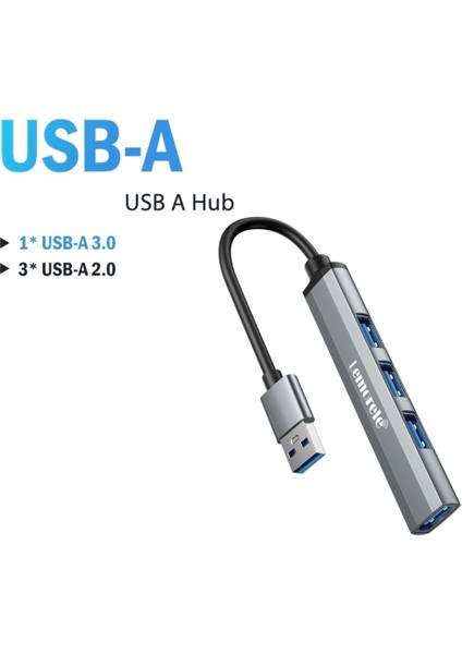 4'in 1'i Hub Çoklayıcı CE/FC/ROHS Lisanslı Usb Girişli 4 Port 3.0 480Mbps Hızlı Sağlam Metal Orginal Şık