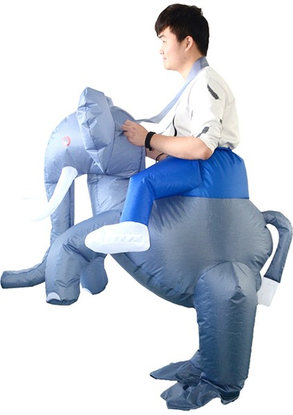 Şişme Fil Kostümü Karnaval Cosplay Elbise Cadılar Bayramı Patlatma Takım Elbise Hayvan Kadınlar Erkekler Çocuklar Için (Yurt Dışından)