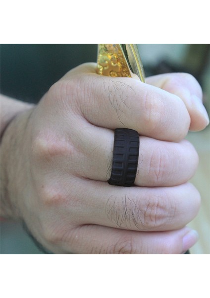 9.0mm Kadınlar Için Popüler Silikon Soğuk Yüzükler Dikdörtgen Evlilik Yüzüğü Çevresel Lastik Spor 14 (Yurt Dışından)