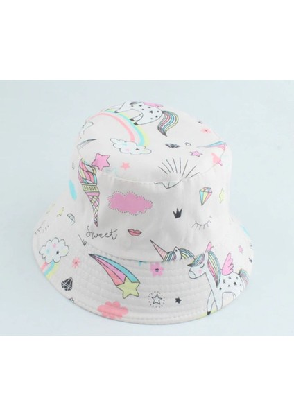 Unicorn Kemik Rengi Bucket Yazlik Sapka
