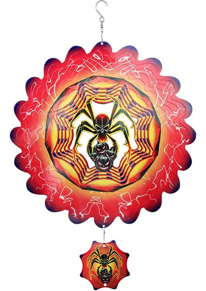 Cadılar Bayramı Örümcek Rüzgar Döndürücü Dönen Bahçe Asılı Dekor Kinetik Heykel Çan Bahçe Tatil Dekorasyonu (Yurt Dışından)