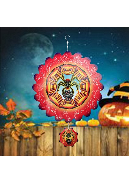 Cadılar Bayramı Örümcek Rüzgar Döndürücü Dönen Bahçe Asılı Dekor Kinetik Heykel Çan Bahçe Tatil Dekorasyonu (Yurt Dışından) fırsatları