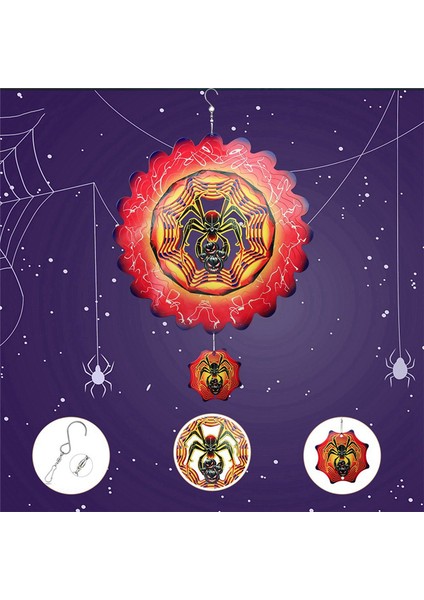 Cadılar Bayramı Örümcek Rüzgar Döndürücü Dönen Bahçe Asılı Dekor Kinetik Heykel Çan Bahçe Tatil Dekorasyonu (Yurt Dışından) indirimleri