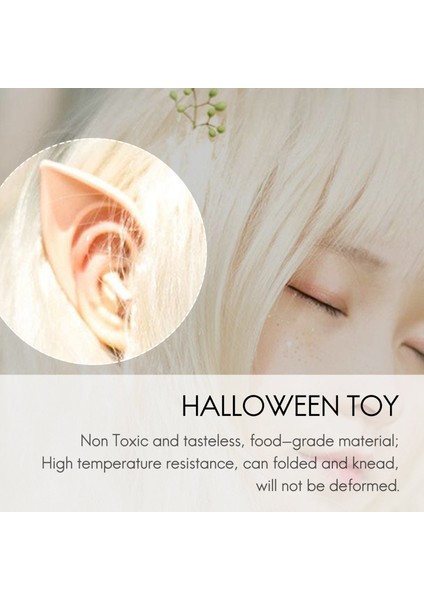 1 Çift Pvc Peri Sahte Kulaklar Cadılar Bayramı Maskesi Yeni Korkutucu Dekorasyon Yumuşak Sivri Protez Cilt Tonu (Yurt Dışından) fırsatları