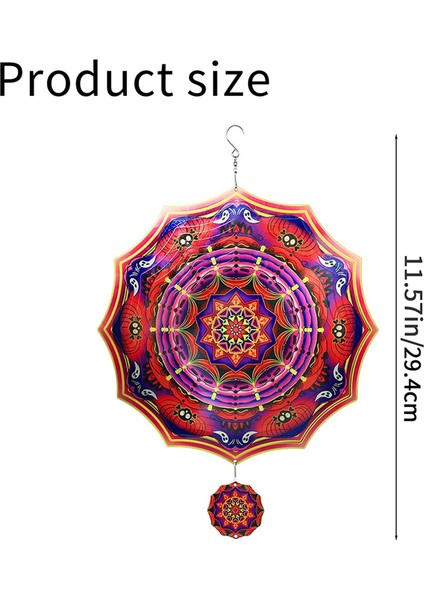 2 Adet 3D Rüzgar Döndürücü Kinetik Metal Sanat Asılı Açık Hava Dekorasyonu Cadılar Bayramı Hediyesi Bahçe Dekoru Için (Yurt Dışından)