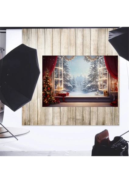 210X150CM Noel Arkaplan Bezi Pencere Çocuk Fotoğraf Stüdyosu Fotoğraf Arkaplanları,c (Yurt Dışından)