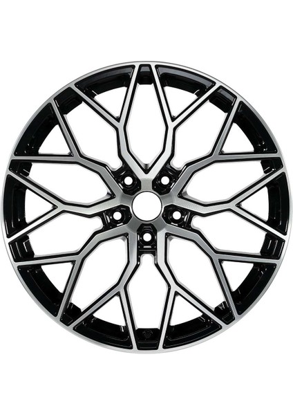 18 Inç 5X112 Vossen Hf2 Siyah Elmas Kesim Jant Modeli Volkswagen Seat Skoda ( 4 Adet)